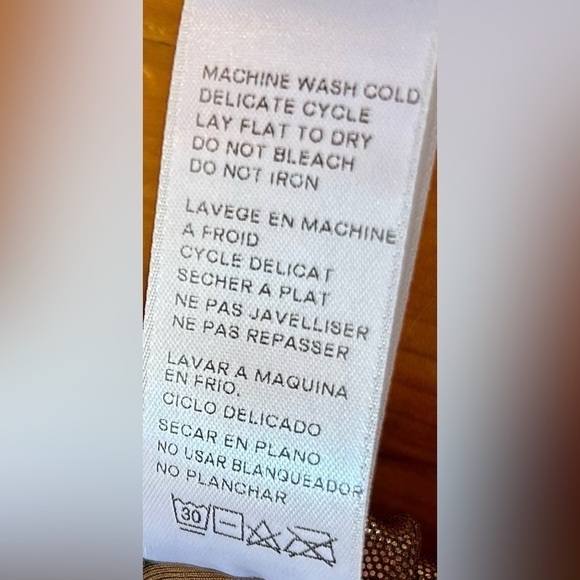 NWT Good American Shiny Mocha Foil Ruched Bikini Bottom, XS (0) - Picture 9 of 11